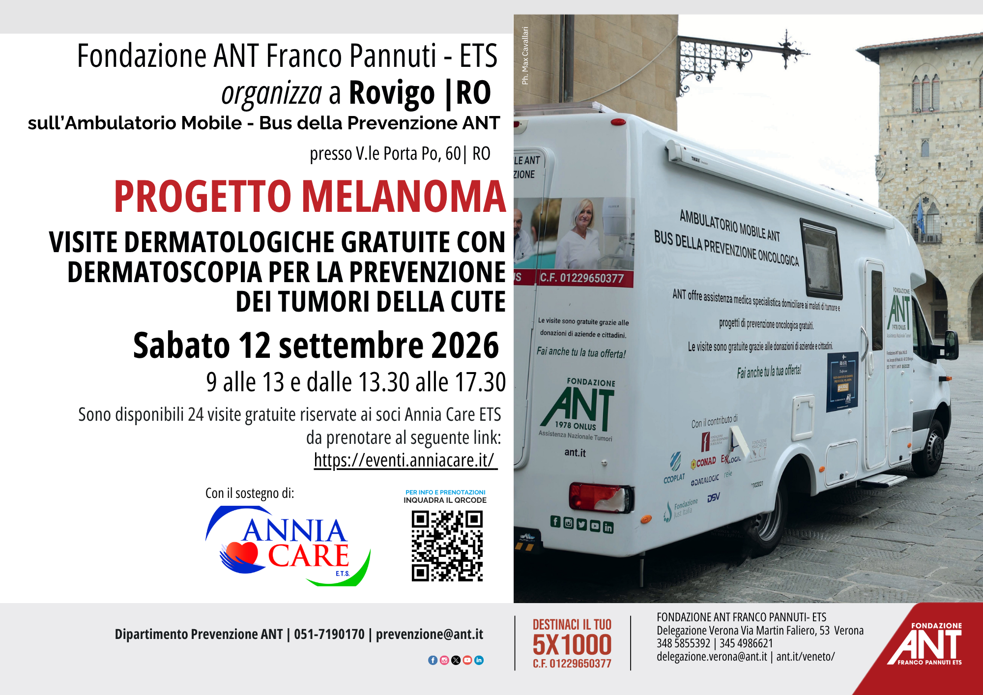 PREVENZIONE MELANOMA Visite Dermatologiche Gratuite - Sabato 12/09/2026