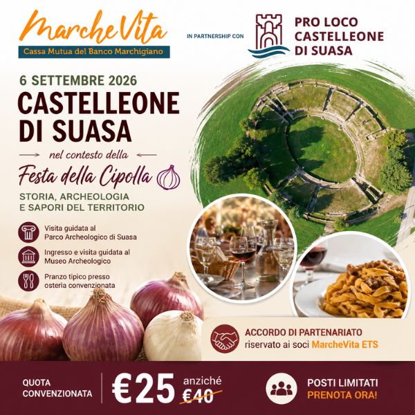 MarcheVita ETS e Pro Loco di Castelleone di Suasa insieme per la Festa della Cipolla 2026